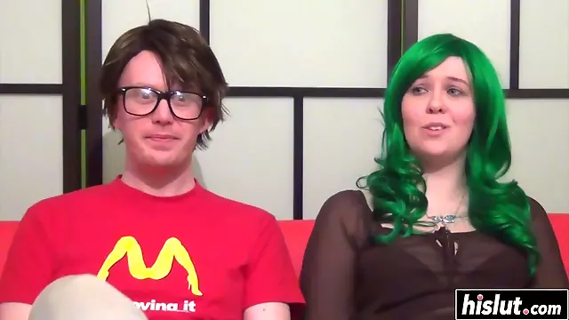 Funny Geek Couple Make Love