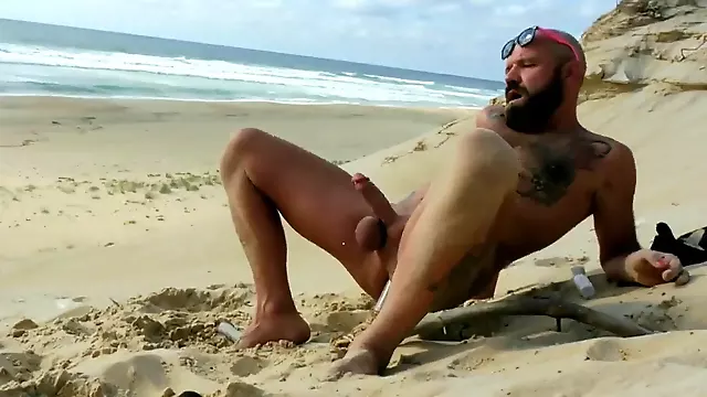 Anal cum slut, male prostate orgasm, voyeur beach erection