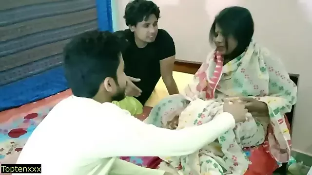 Indian new wife shared by husband for money!! He fucked in front of him!